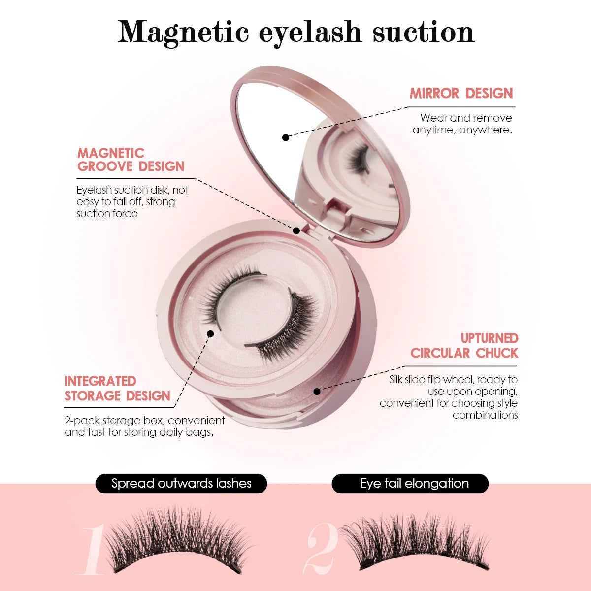 Coffret Élégance Faux Cils avec Miroir Intégré