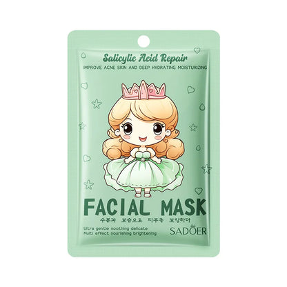 Lot de 10 masques visage SADOER à l'acide hyaluronique et au collagène